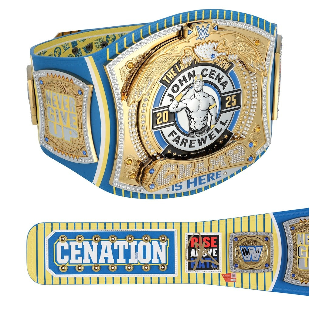 John Cena WWE Autographed Farewell Tour 2025 San Diego Replica Title Belt - Limited Edition of 25 Championship Belts Online
