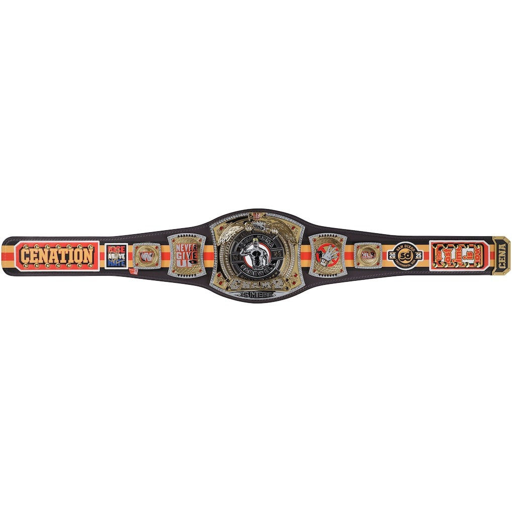 John Cena WWE Autographed Farewell Tour 2025 San Diego Replica Title Belt - Limited Edition of 25 Championship Belts Online
