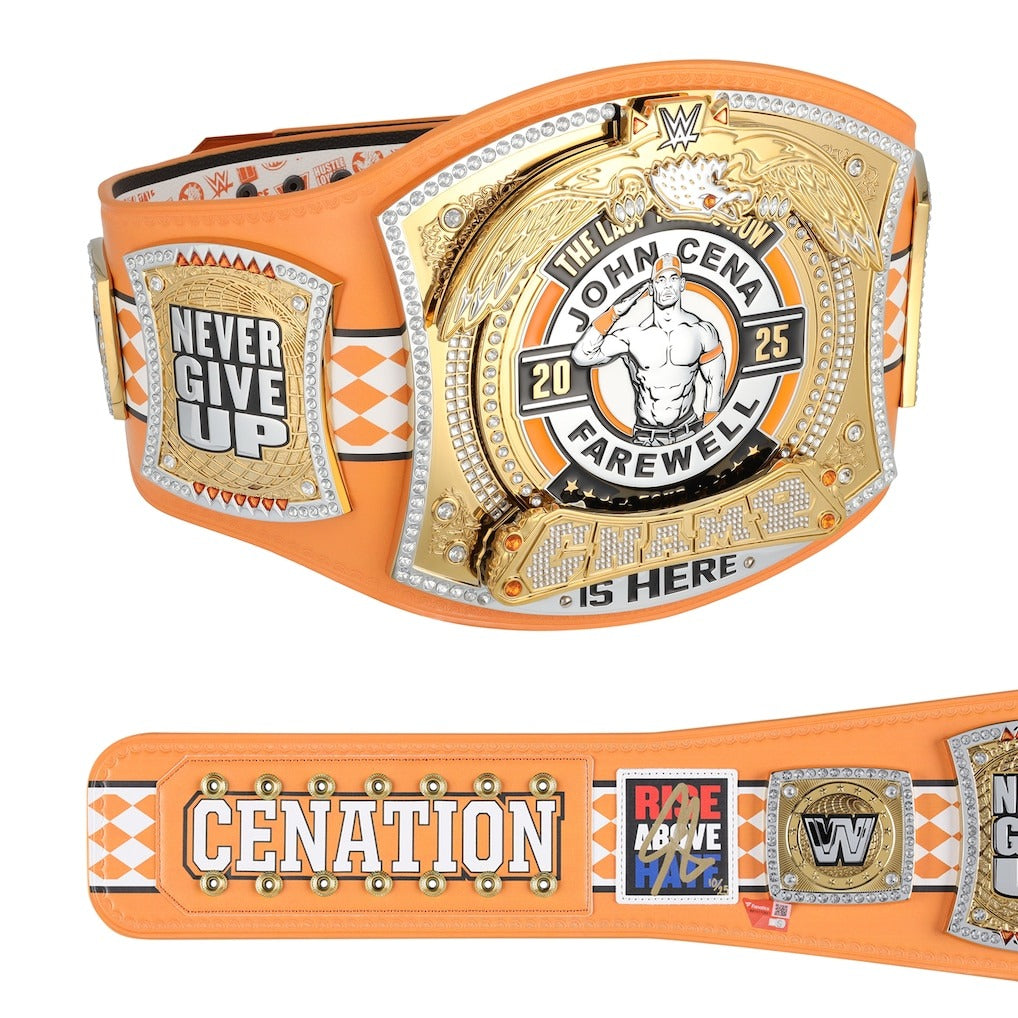 John Cena WWE Autographed Farewell Tour 2025 Knoxville Replica Title Belt - Limited Edition of 25 Championship Belts Online