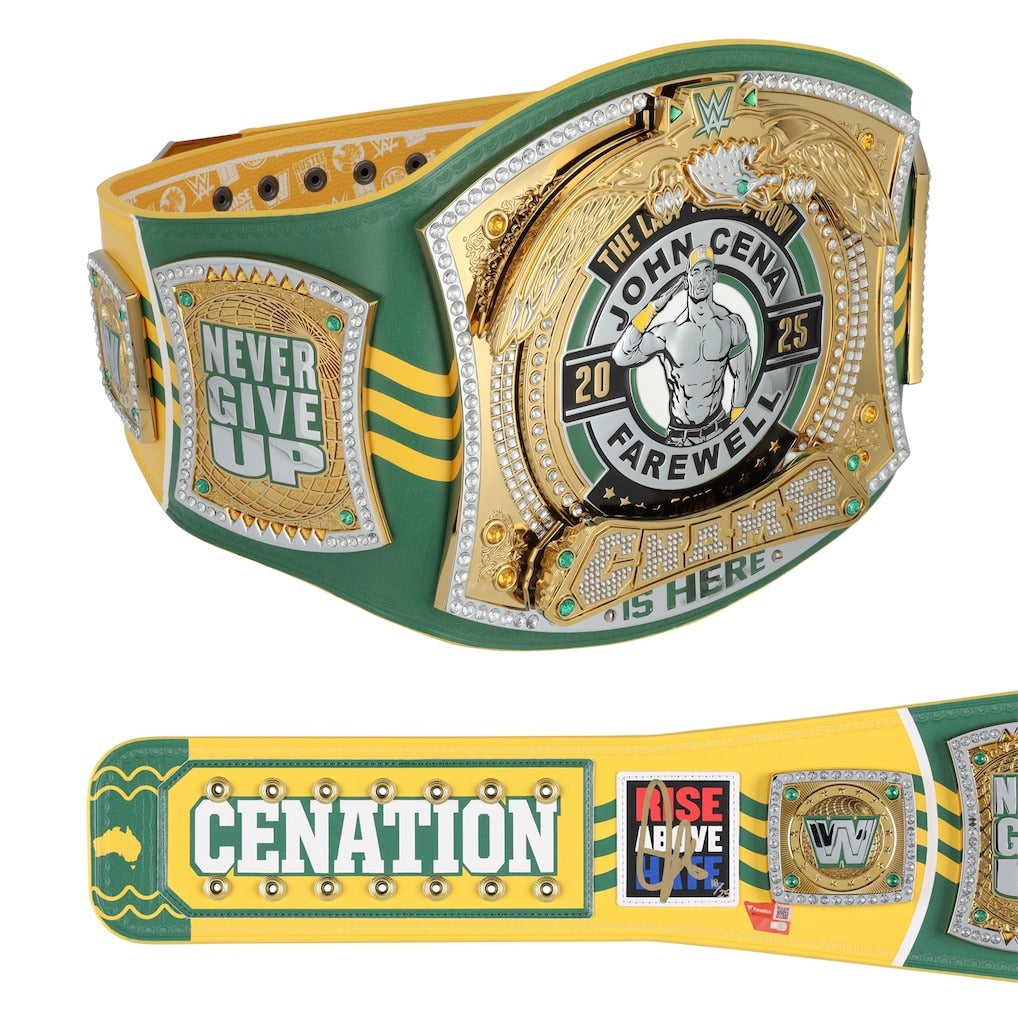 John Cena WWE Autographed Farewell Tour 2025 Perth Replica Title Belt - Limited Edition of 25 Championship Belts Online
