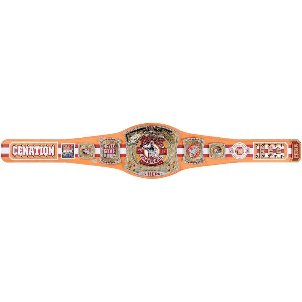 John Cena WWE Autographed Farewell Tour 2025 Tampa Replica Title Belt - Limited Edition of 50 Championship Belts Online
