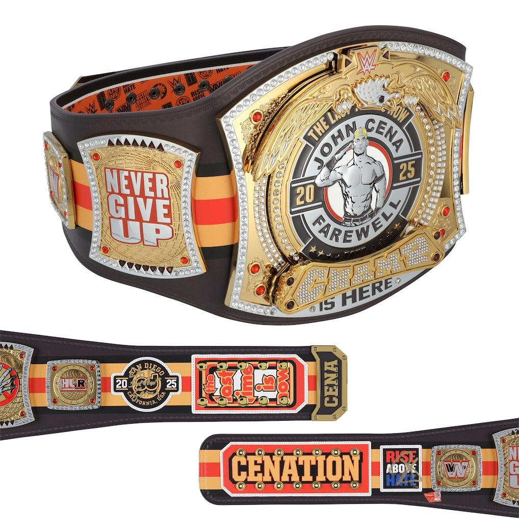 John Cena WWE Autographed Farewell Tour 2025 New York City Replica Title Belt Championship Belts Online