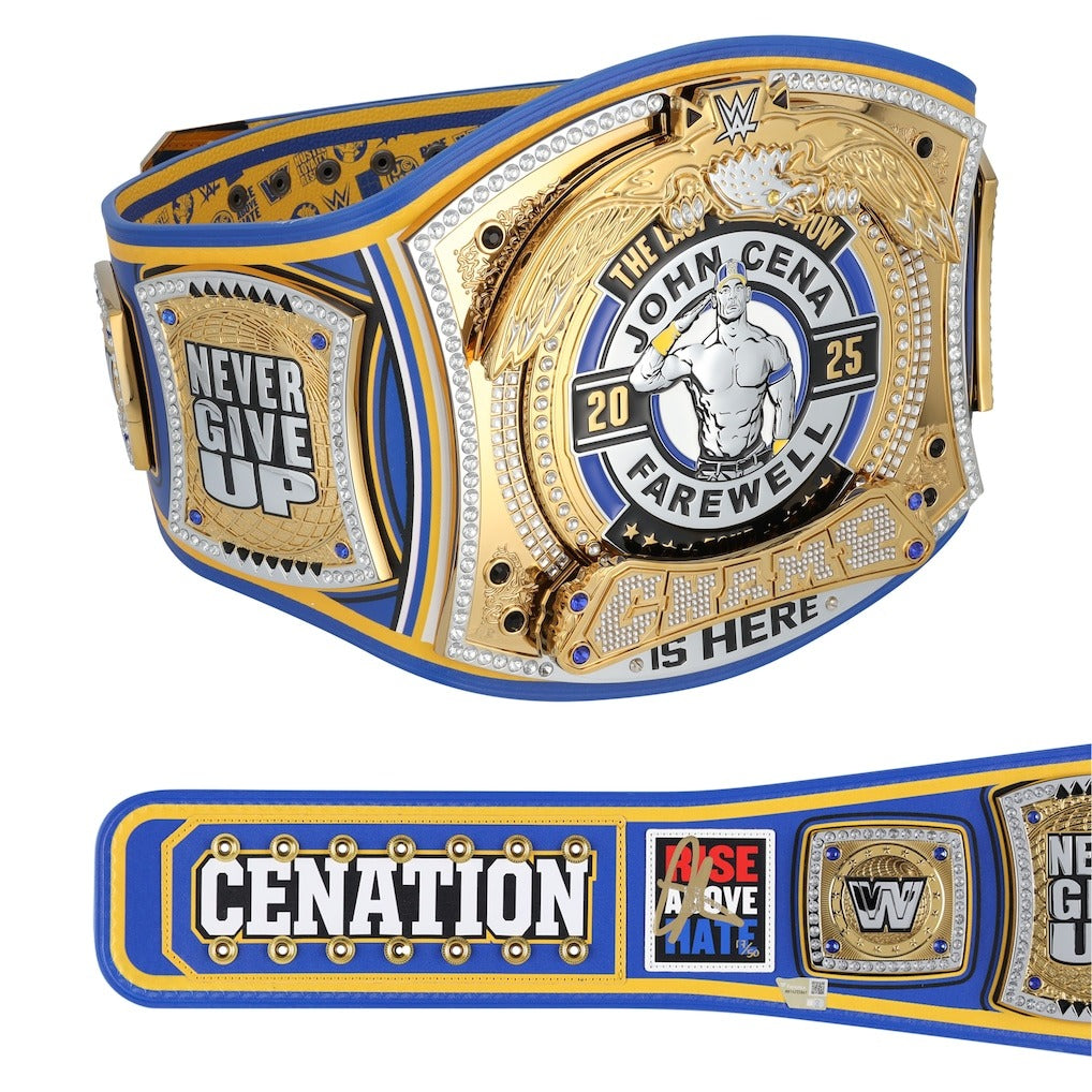 John Cena WWE Autographed Farewell Tour Money In The Bank 2025 Los Angeles Replica Title Belt Championship Belts Online