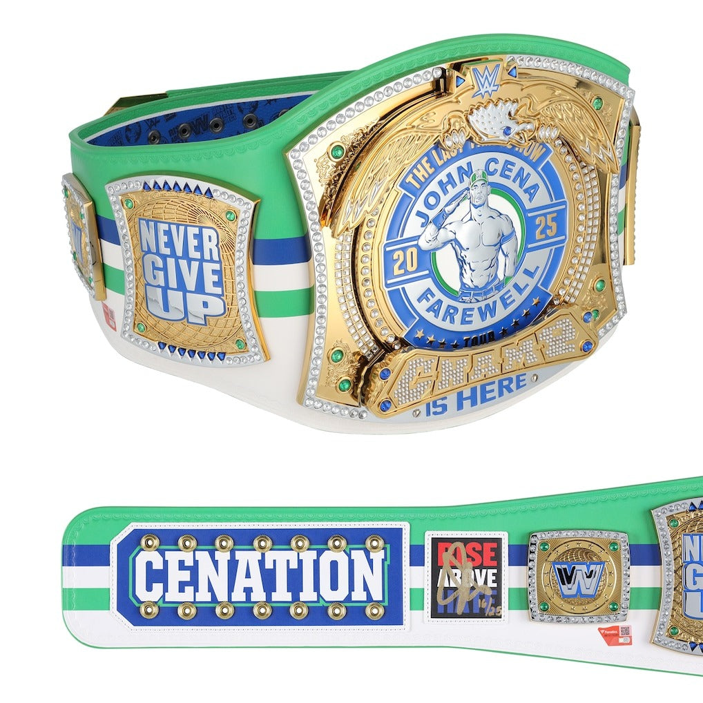 John Cena WWE Autographed Farewell Tour 2025 Grand Rapids Replica Title Belt - Limited Edition of 25 Championship Belts Online