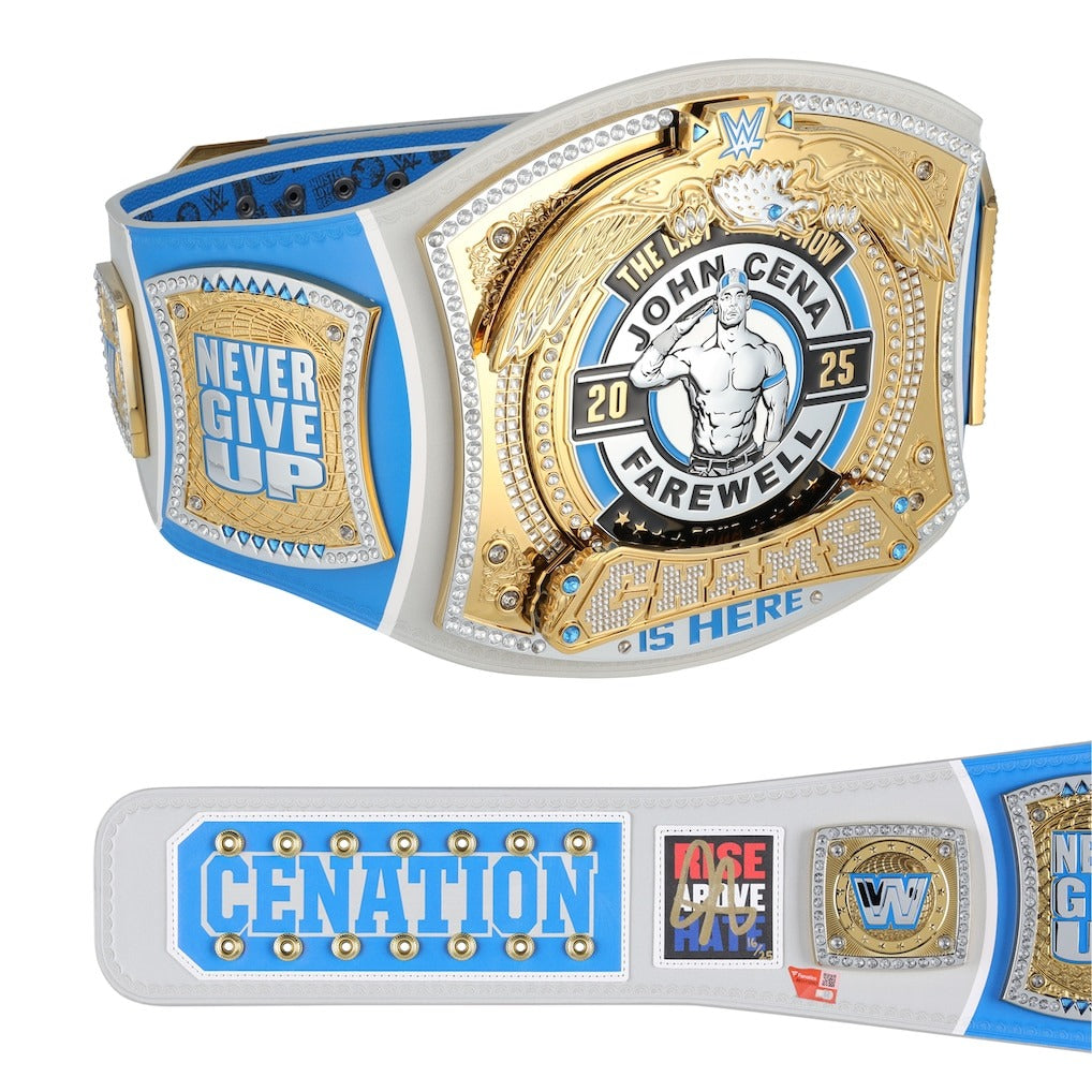 John Cena WWE Autographed Farewell Tour 2025 Grand Rapids Replica Title Belt - Limited Edition of 25 Championship Belts Online