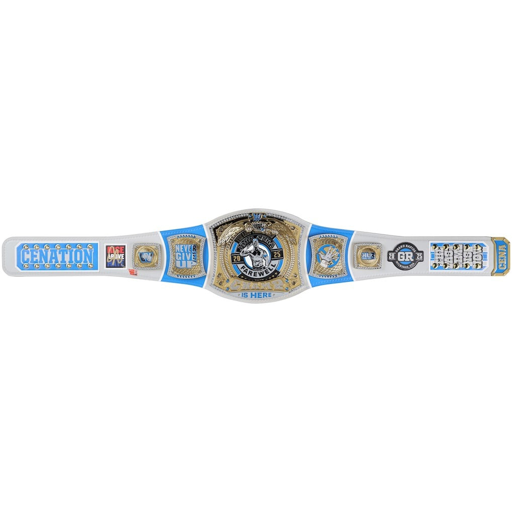 John Cena WWE Autographed Farewell Tour 2025 Grand Rapids Replica Title Belt - Limited Edition of 25 Championship Belts Online