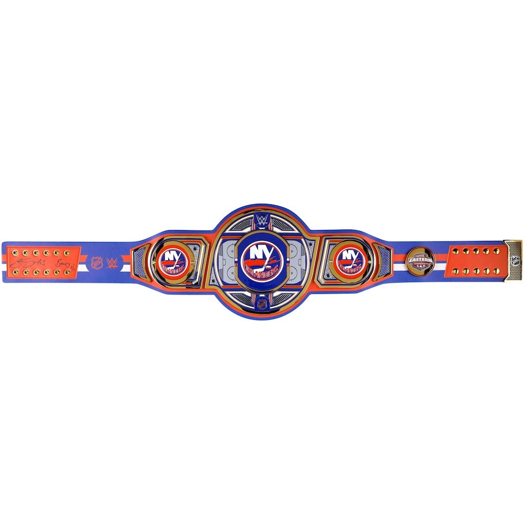 Mathew Barzal New York Islanders Autographed WWE Legacy Title Belt Championship Belts Online