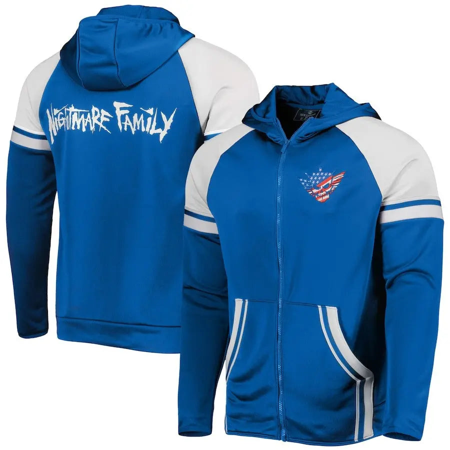 Men's Blue Cody Rhodes Nightmare Hoodie Championship Belts Online