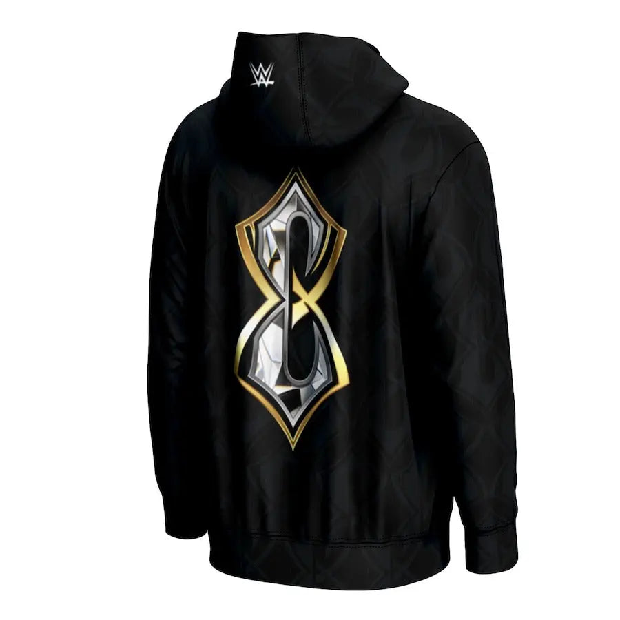 Men's Prosphere Black Charlotte Flair Hoodie Championship Belts Online