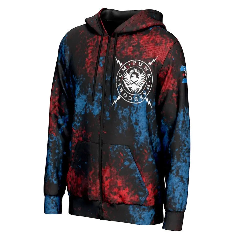 Men's Prosphere Black CM Punk Street Style Hoodie Championship Belts Online