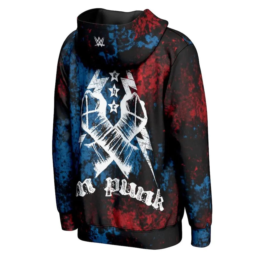 Men's Prosphere Black CM Punk Street Style Hoodie Championship Belts Online