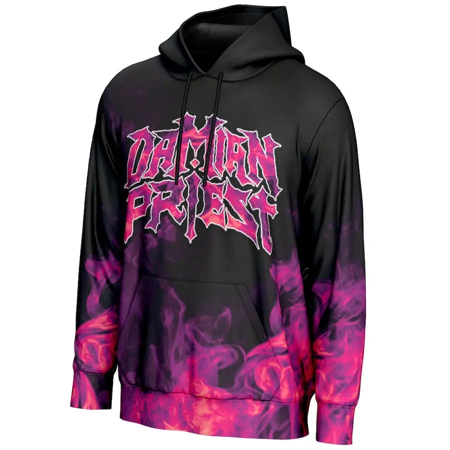 Men's Prosphere Black Damian Priest Entrance Hoodie Championship Belts Online