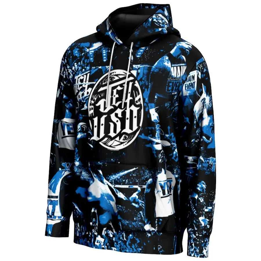 Men's Prosphere Black Jey Uso Crown Hoodie Championship Belts Online