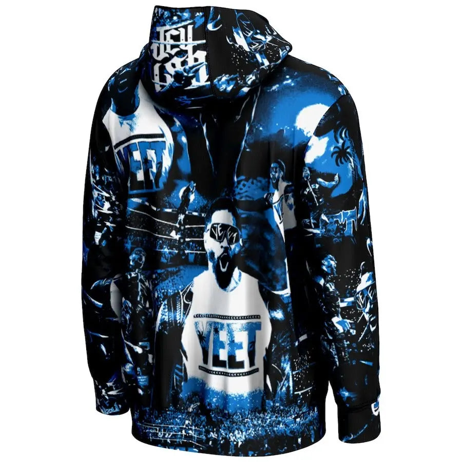 Men's Prosphere Black Jey Uso Crown Hoodie Championship Belts Online