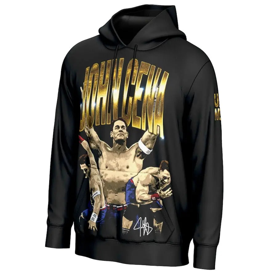 Men's Prosphere Black John Cena GOAT Hoodie Championship Belts Online