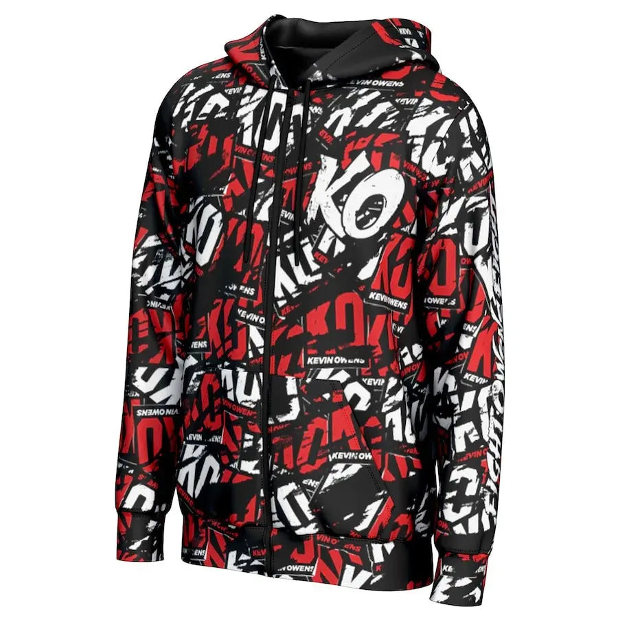 Men's Prosphere Black Kevin Owens Hoodie Championship Belts Online