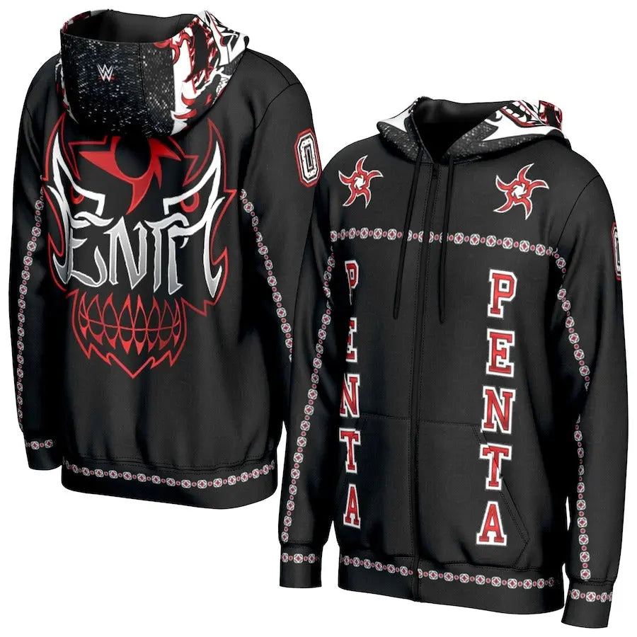 Men's Prosphere Black Penta Mask Hoodie Championship Belts Online