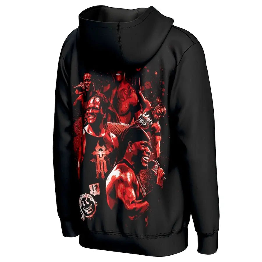 Men's Prosphere Black R-Truth “What’s Up” Hoodie Championship Belts Online