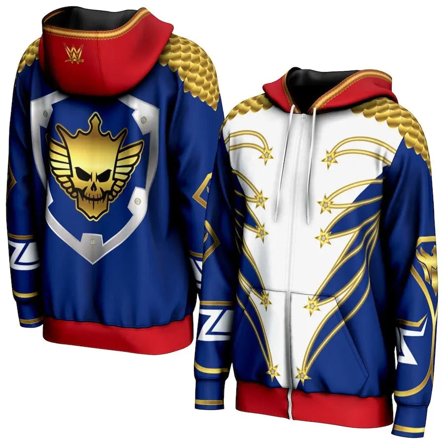 Men's Prosphere Blue Cody Rhodes Hoodie Championship Belts Online