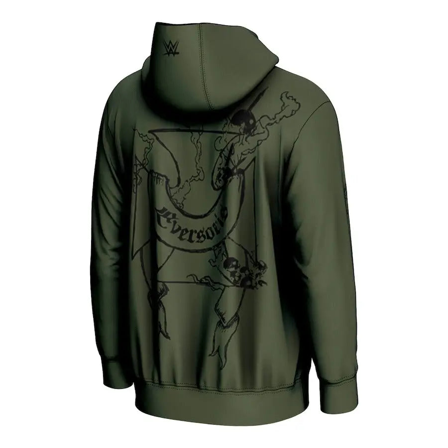Men's Prosphere Olive Triple H Skull King Hoodie Championship Belts Online