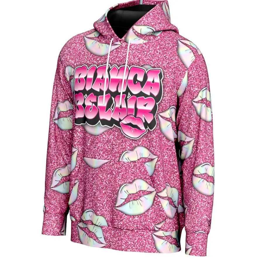 Men's Prosphere Pink Bianca Belair Hoodie Championship Belts Online