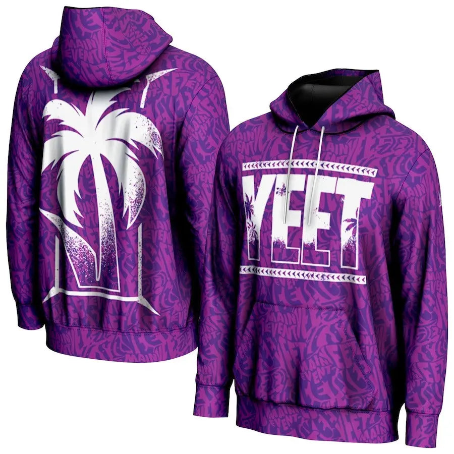 Men's Prosphere Purple Jey Uso “Yeet” Hoodie Championship Belts Online