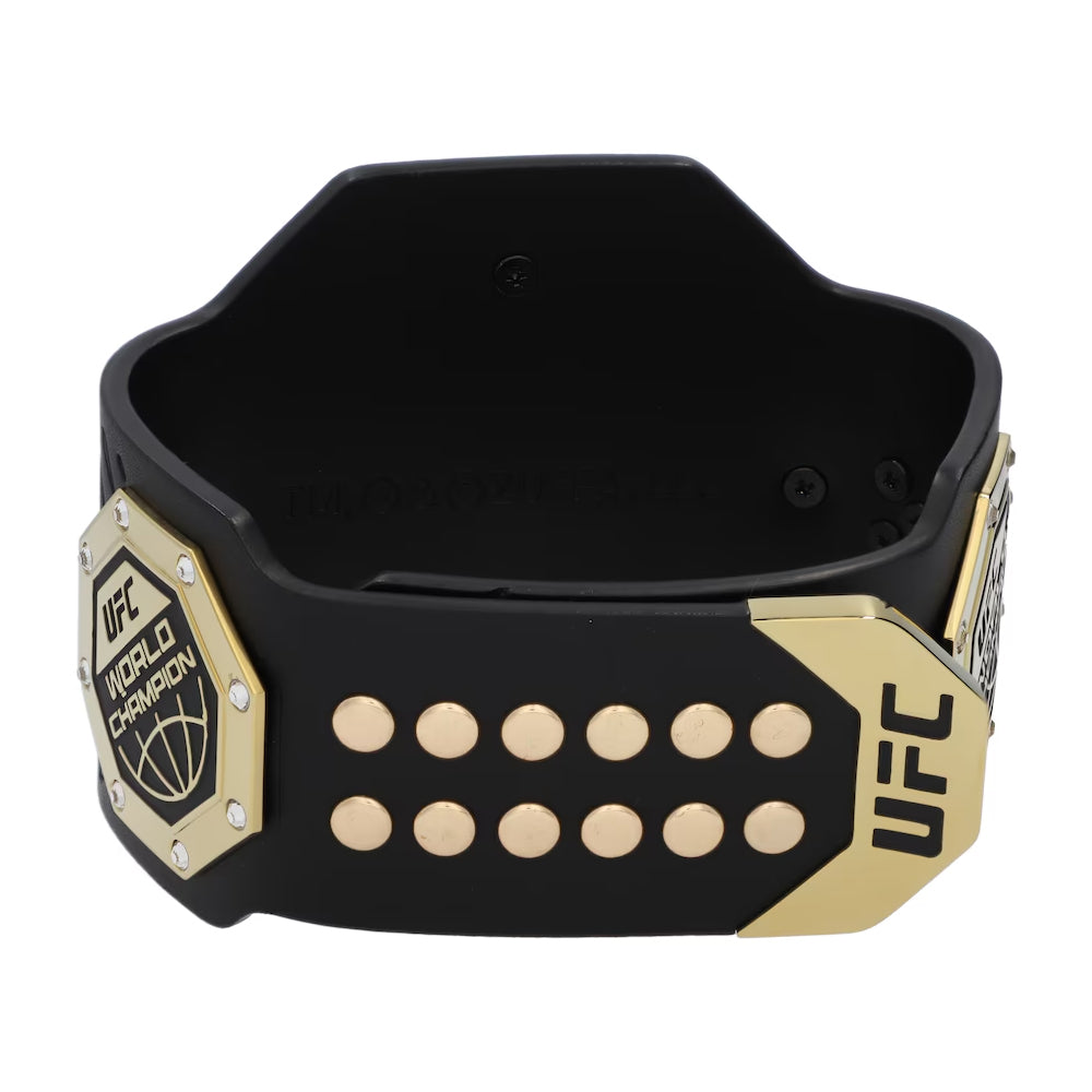 UFC legacy championship desktop belt with black strap and gold UFC World Champion plates